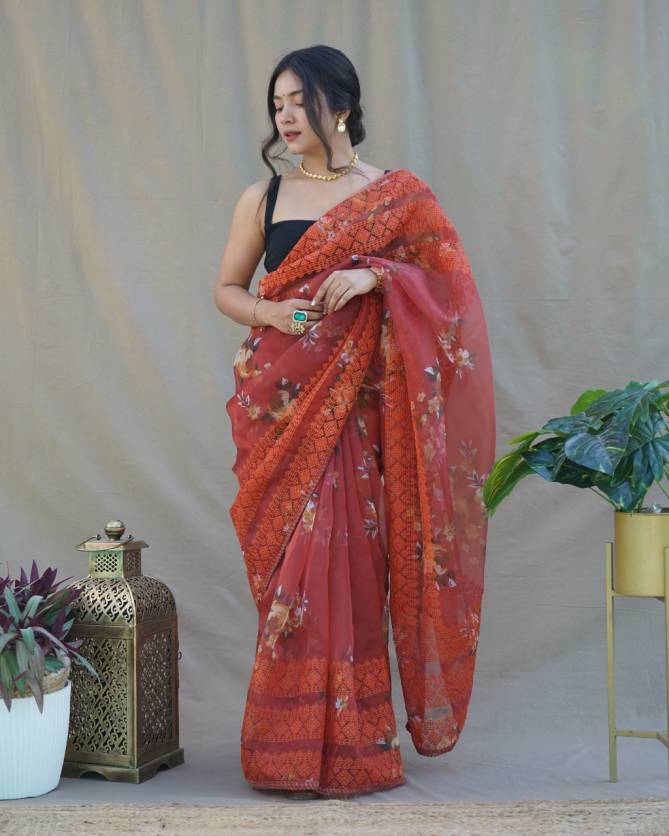 Nitya 1 New Designer Party Wear Organza Latest Saree Collection